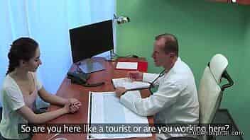 Brunette patient sucks doctors cock in sixtynine video