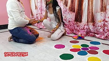 Xxxxx Sexy Video बड़े बूब वाली पड़ोस वाल: Indian Priya had great fun with step brother on Holi occasion video